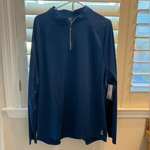 RHONE Men’s Set Sail Blue Courtside 1/4 Zip Performance Pullover NWT $108 XL